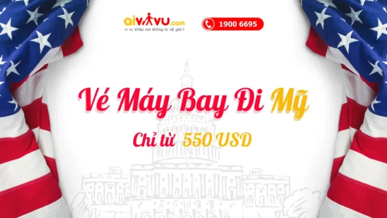 Vé máy bay đi Mỹ Aivivu giá rẻ