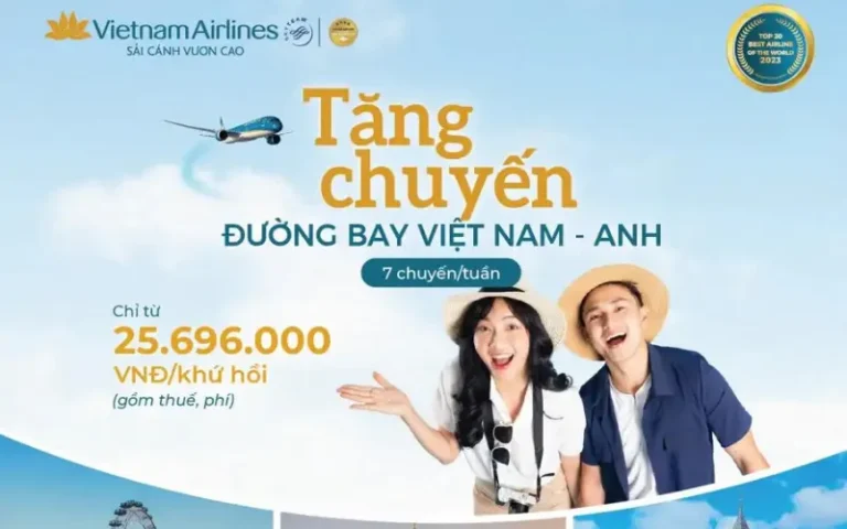 Vietnam Airlines tăng tần xuất bay đến London